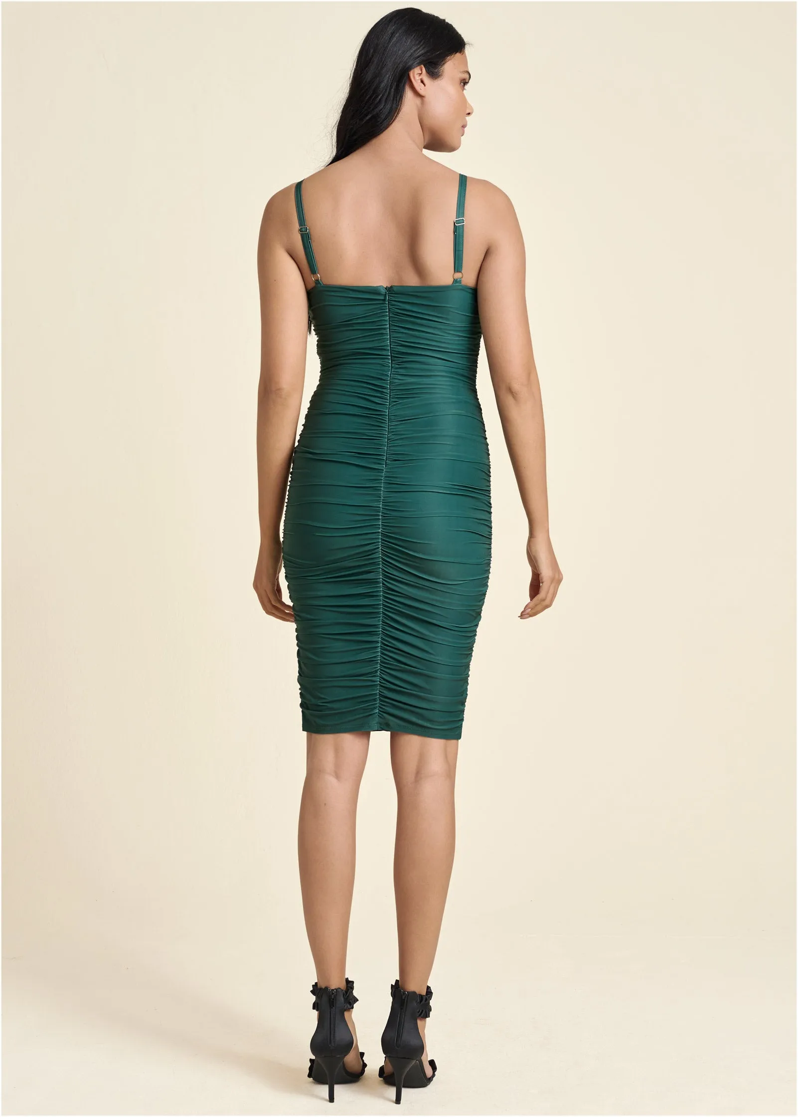 Ruched Mini Dress - Green sold by VENUS product image thumbnail 2