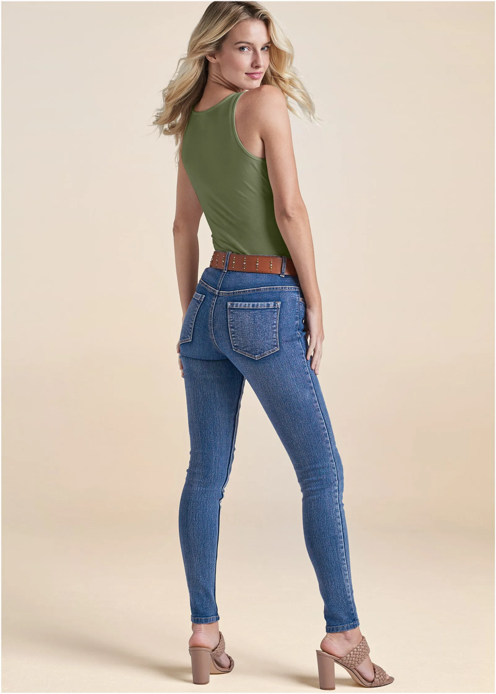 Square Neck Tank Top - Olive sold by VENUS product image thumbnail 3