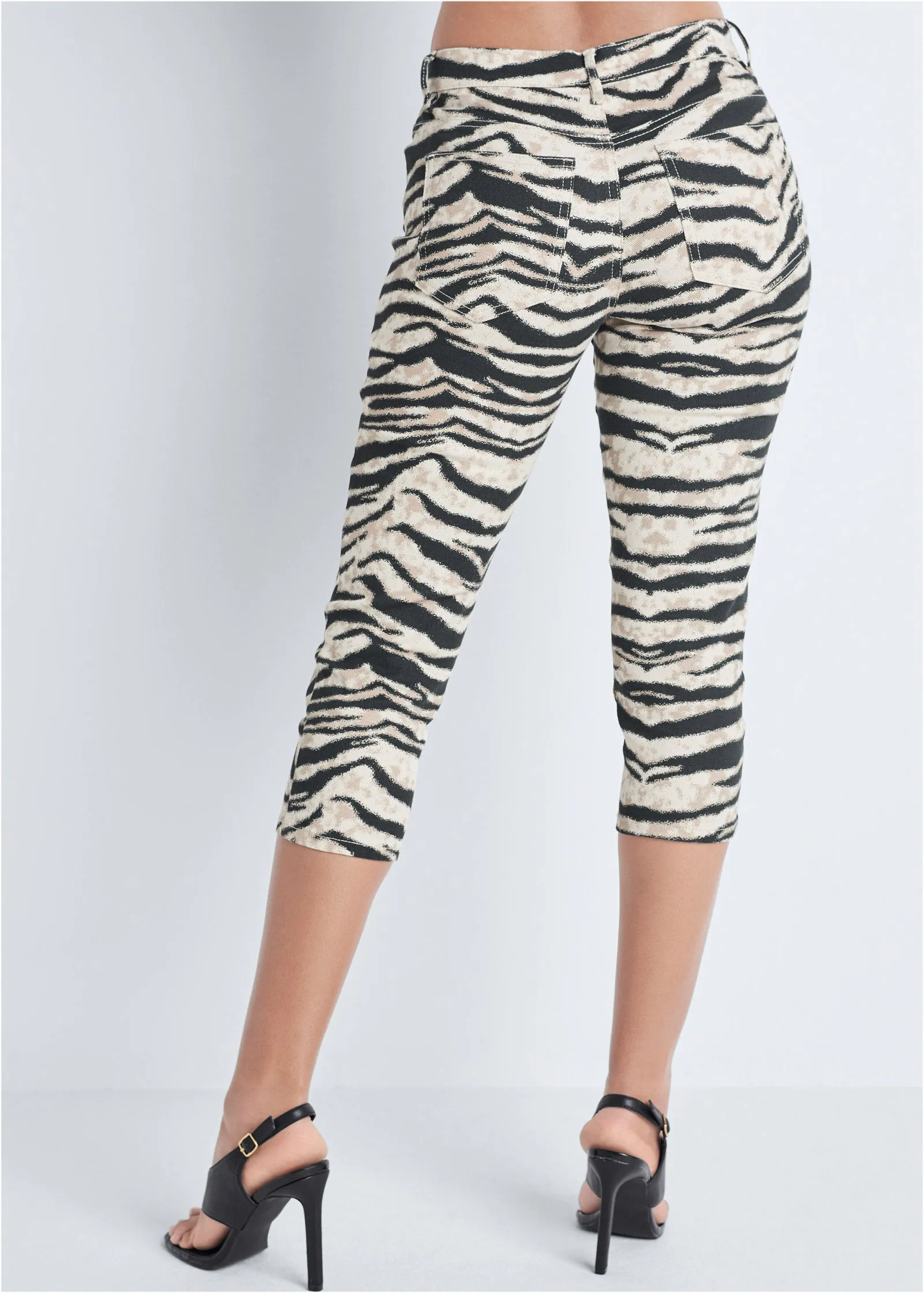 Cindy Capri Jeans - Black Multi sold by VENUS product image thumbnail 2