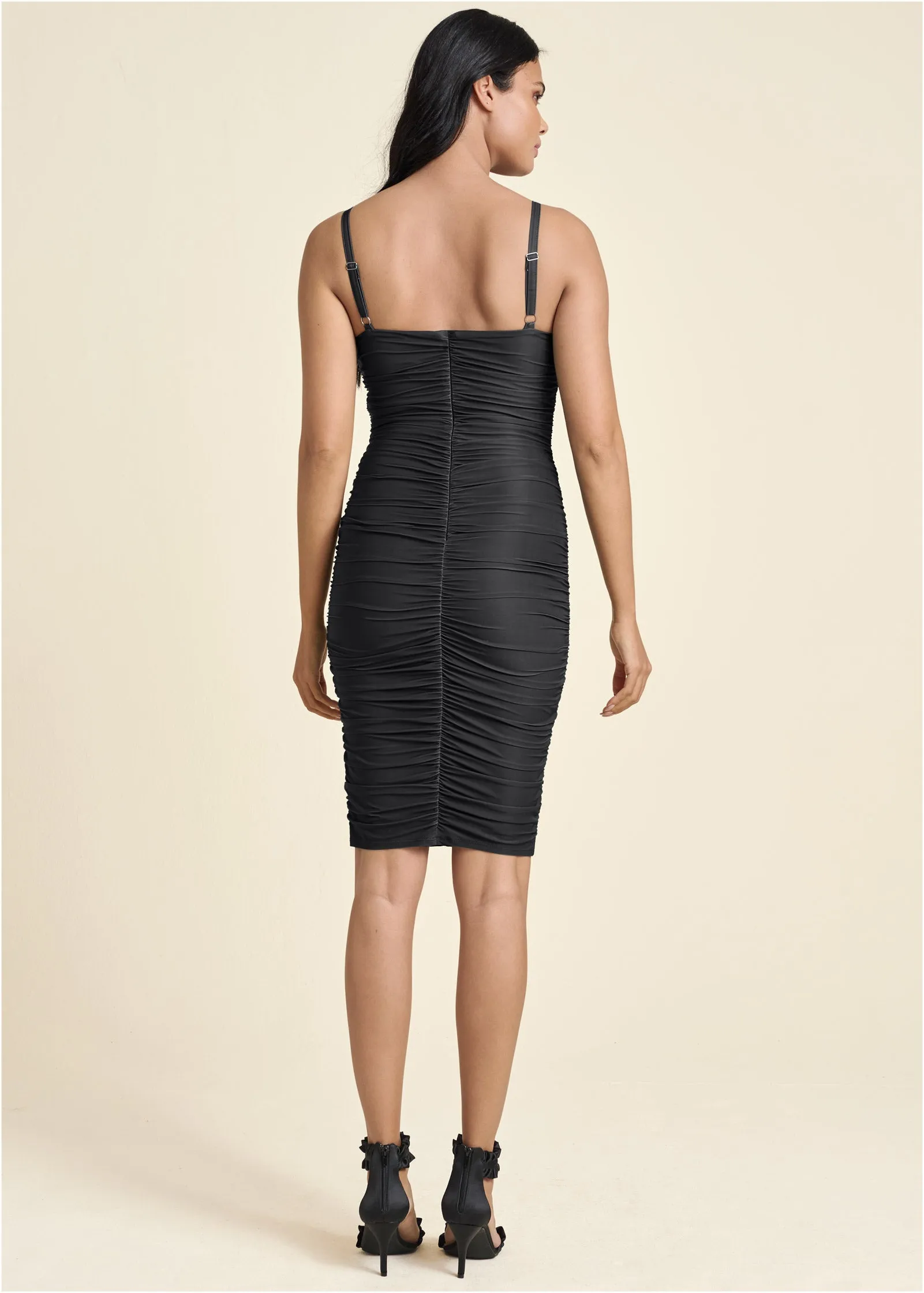 Ruched Mini Dress - Black sold by VENUS product image thumbnail 2
