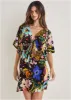 Printed Tie Mini Dress - Viva La Vida sold by VENUS
