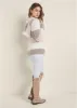 Cozy Striped Hooded Sweater - Blush Multi sold by VENUS