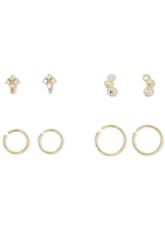 Earring Multi Pack - Gold sold by VENUS