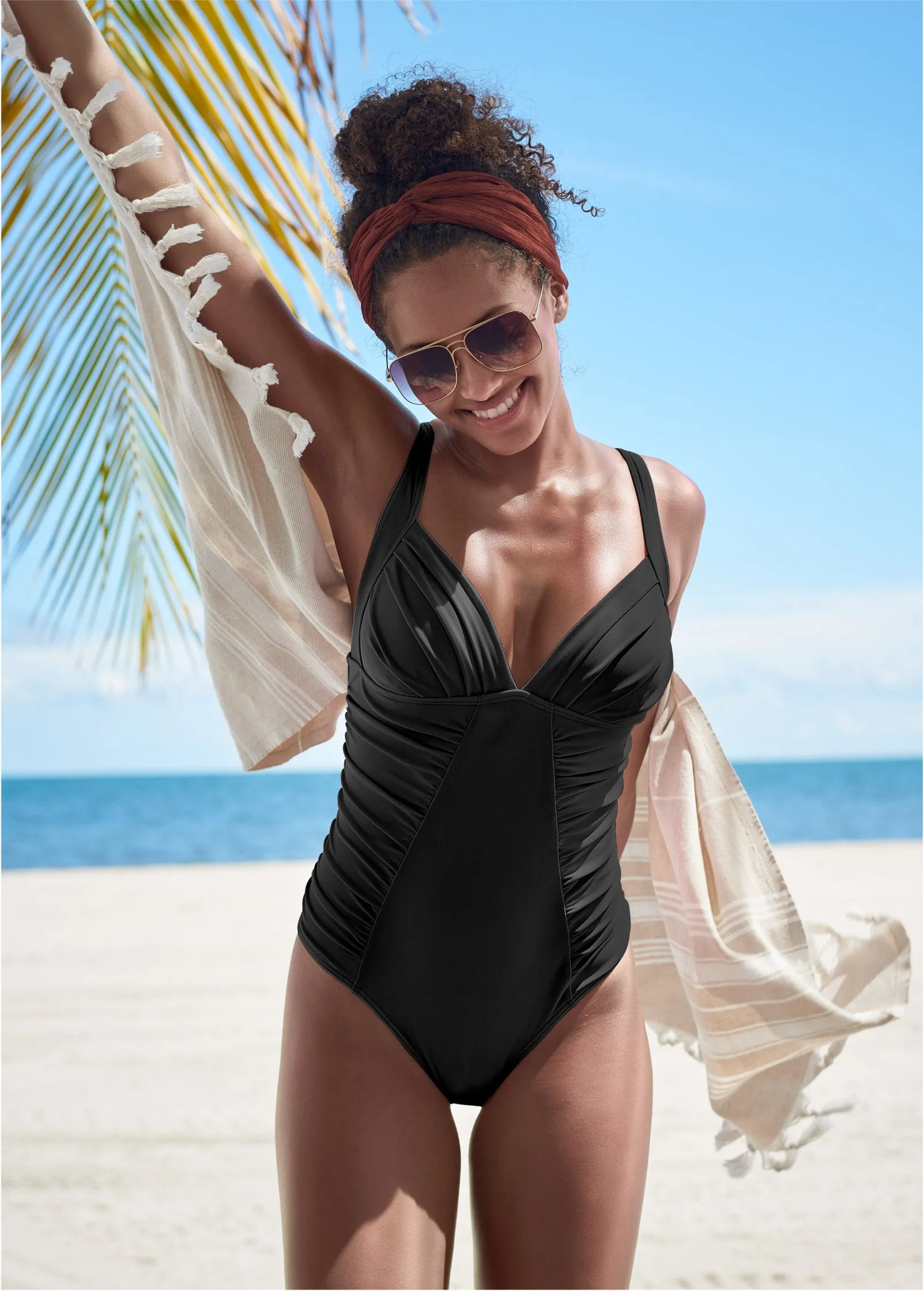 Ruched One-Piece - Black Beauty sold by VENUS
