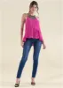 Embellished Neckline Top - Fuchsia sold by VENUS