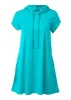 Hoodie Dress Cover-Up - Aqua Reef sold by VENUS