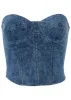 Lace Print Denim Corset - Medium Wash sold by VENUS