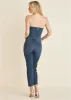 Lace Print Denim Corset - Medium Wash sold by VENUS
