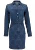 Lace Print Denim Mini Dress - Medium Wash sold by VENUS
