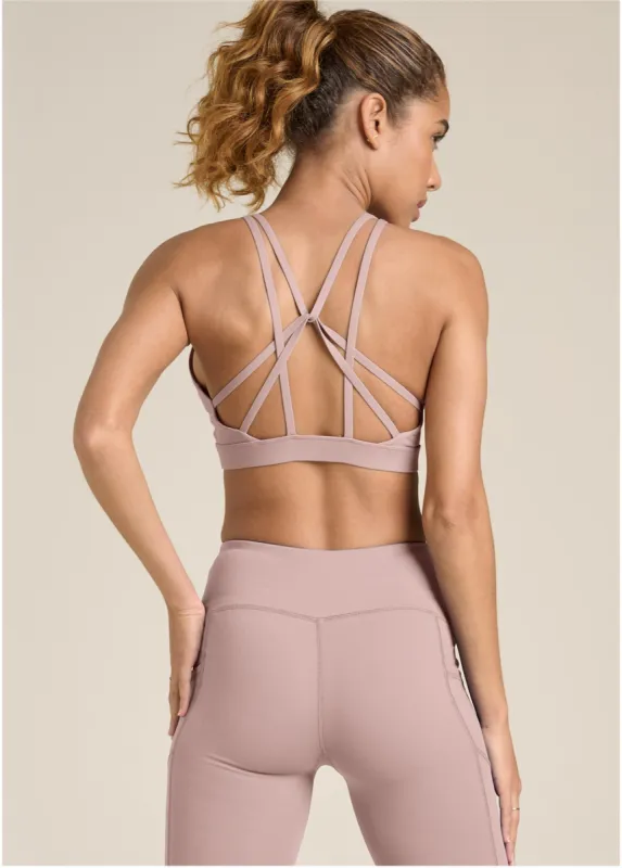 Strappy Back Sports Bra - Tan sold by VENUS