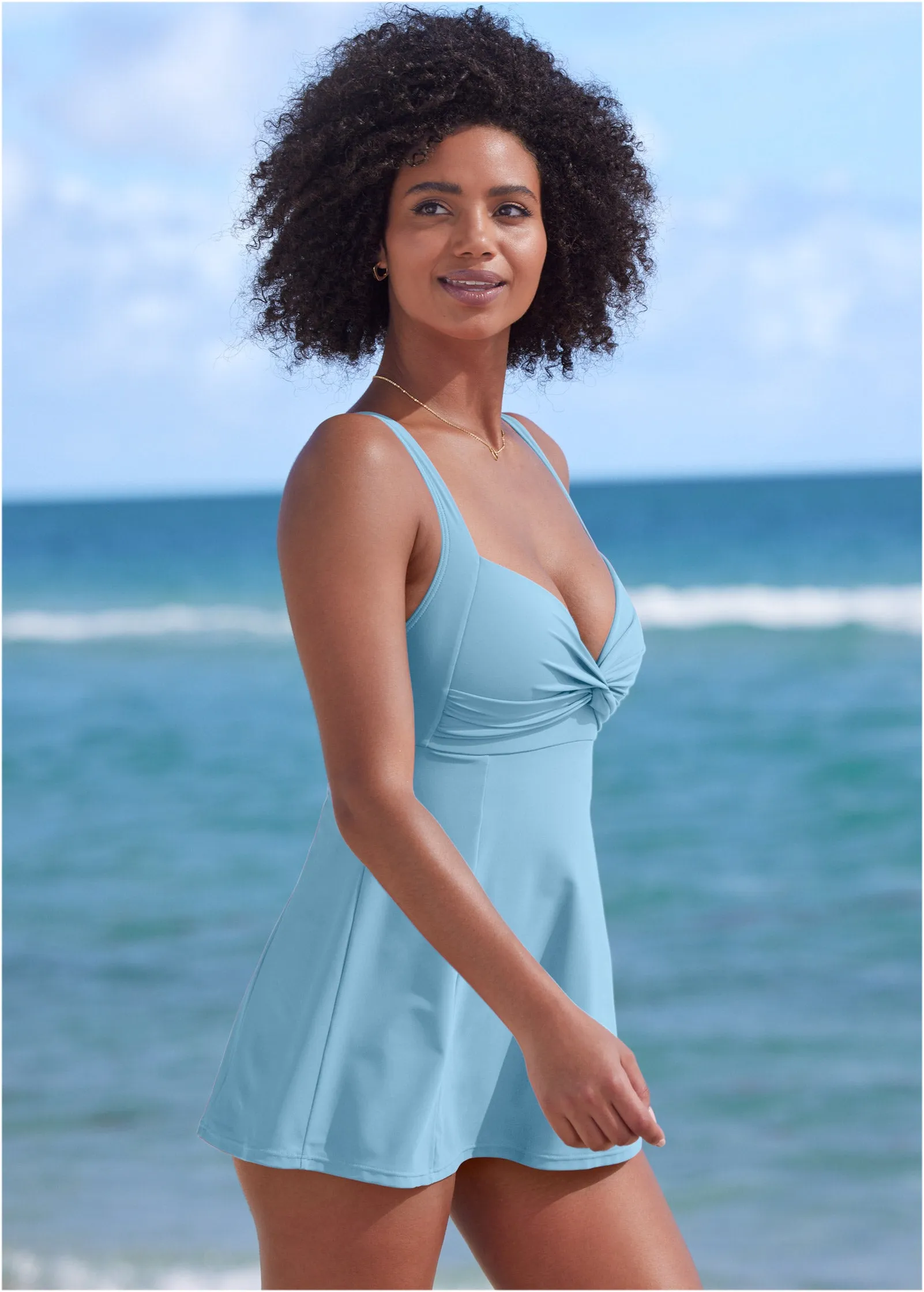 Fit And Flare Swim Dress - Ice Blue sold by VENUS product image thumbnail 5