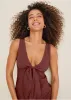 Tie Front Midi Dress - Auburn sold by VENUS