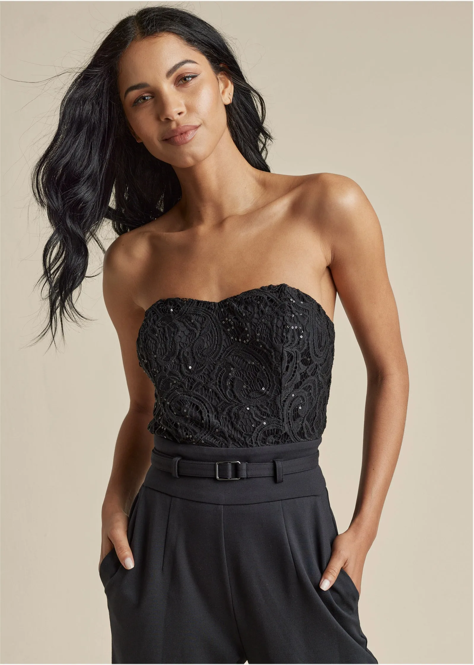 Lace Corset Jumpsuit - Black sold by VENUS product image thumbnail 4