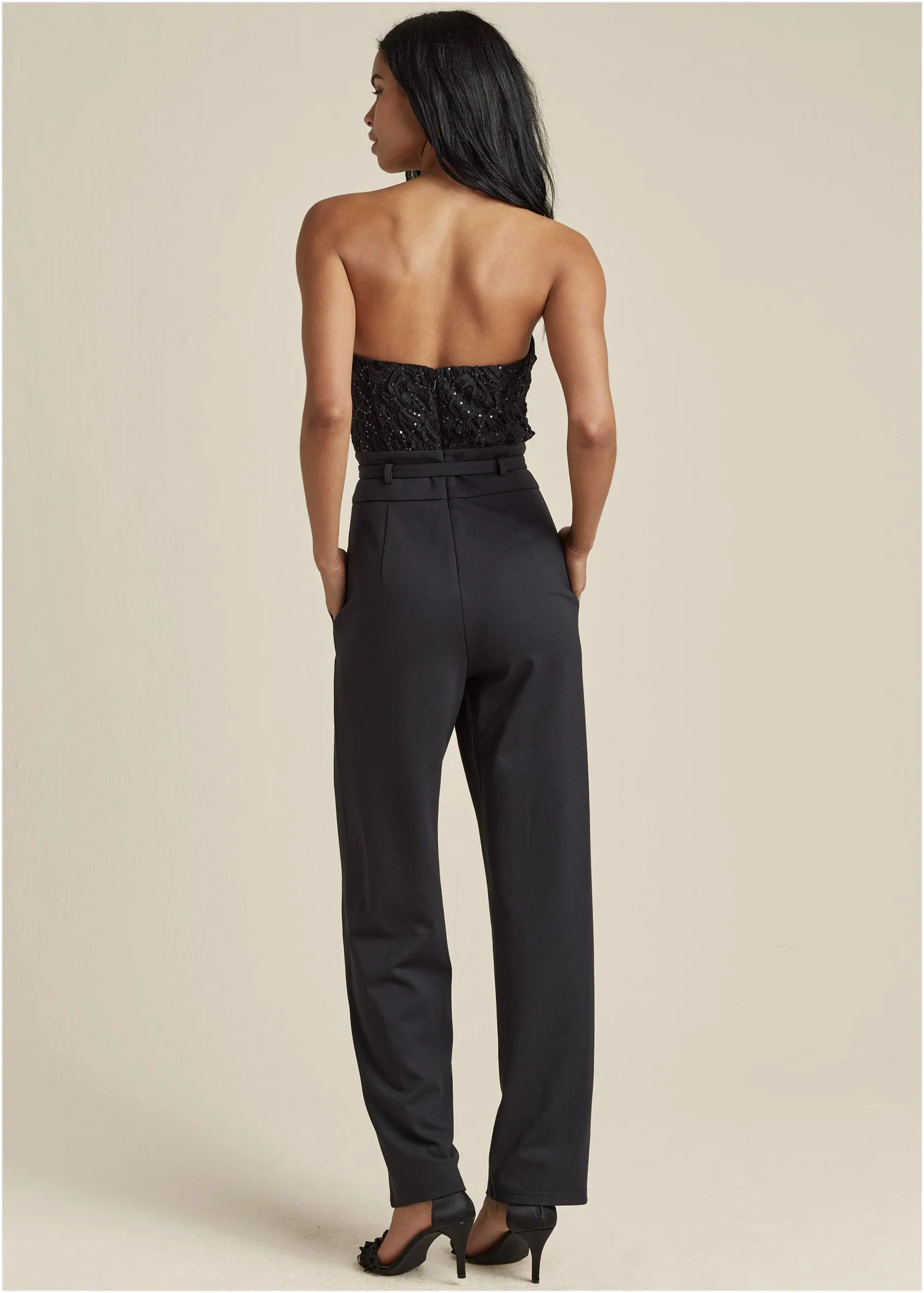 Lace Corset Jumpsuit - Black sold by VENUS product image thumbnail 2