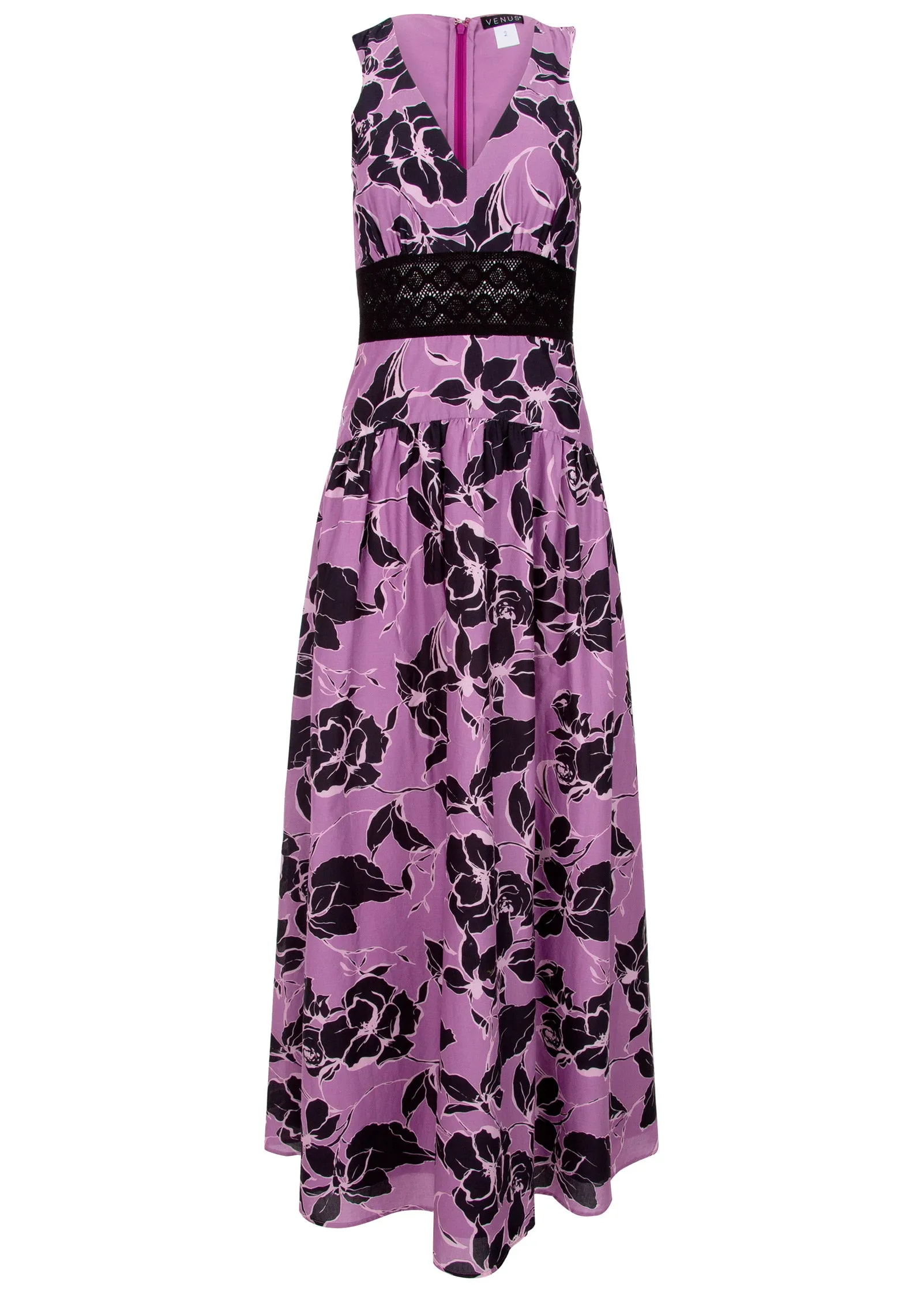 V-Neck Maxi Dress - Daffodil Floral sold by VENUS product image thumbnail 4