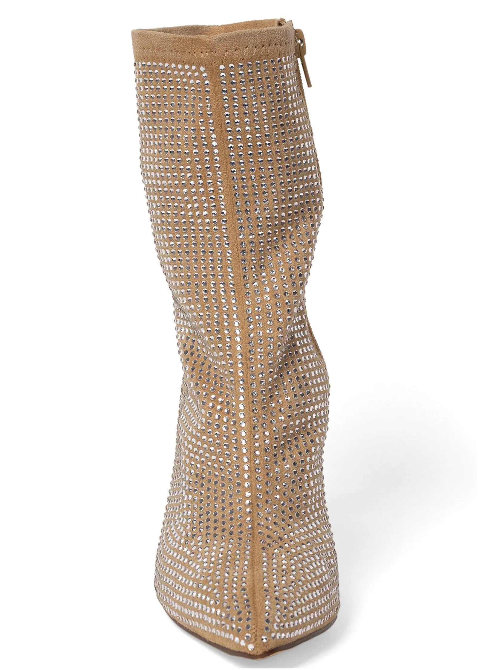 Rhinestone Heeled Booties - Camel sold by VENUS product image thumbnail 3