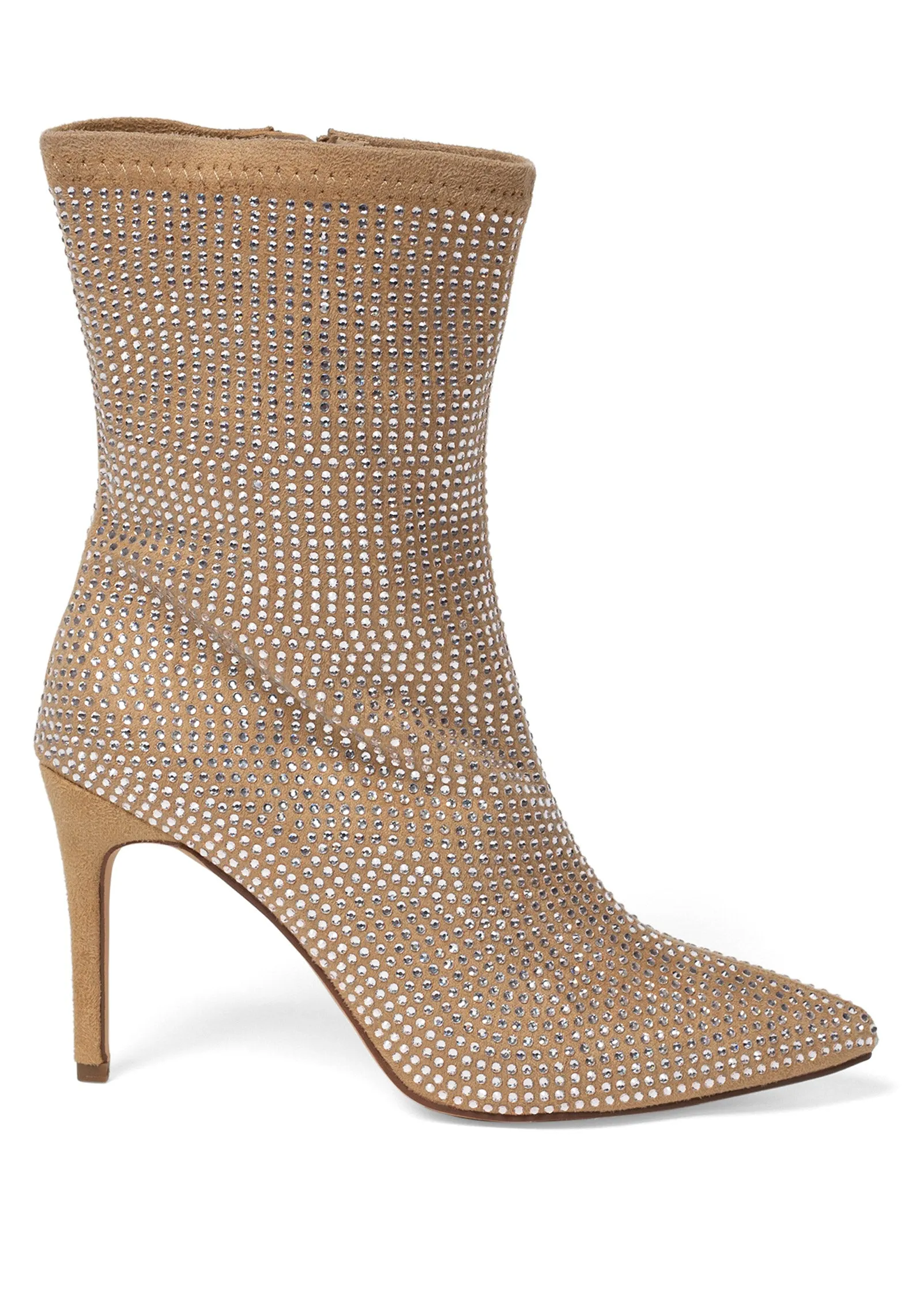 Rhinestone Heeled Booties - Camel sold by VENUS product image thumbnail 2