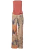 Abstract Mirage Jumpsuit - Orange Multi sold by VENUS