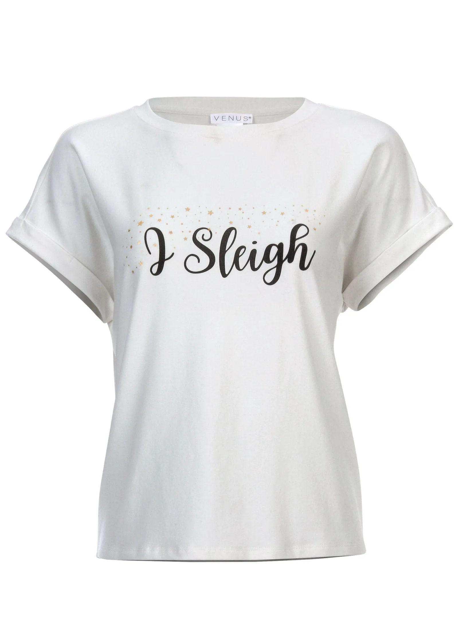 I Sleigh Graphic Tee - White sold by VENUS product image thumbnail 5