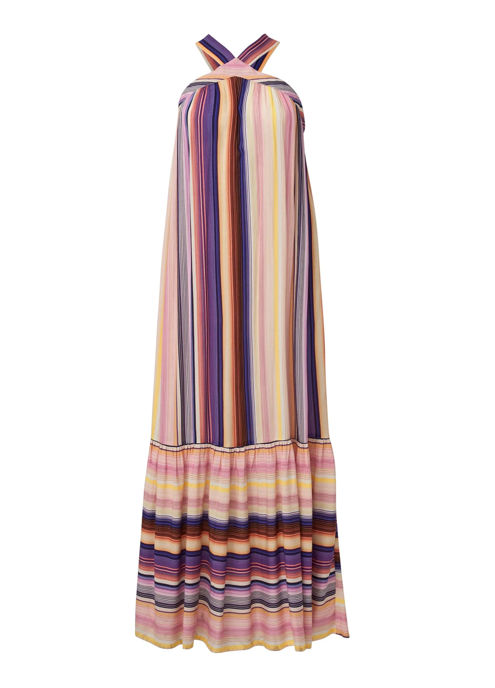 Striped Tiered Maxi Dress - Multi sold by VENUS product image thumbnail 5