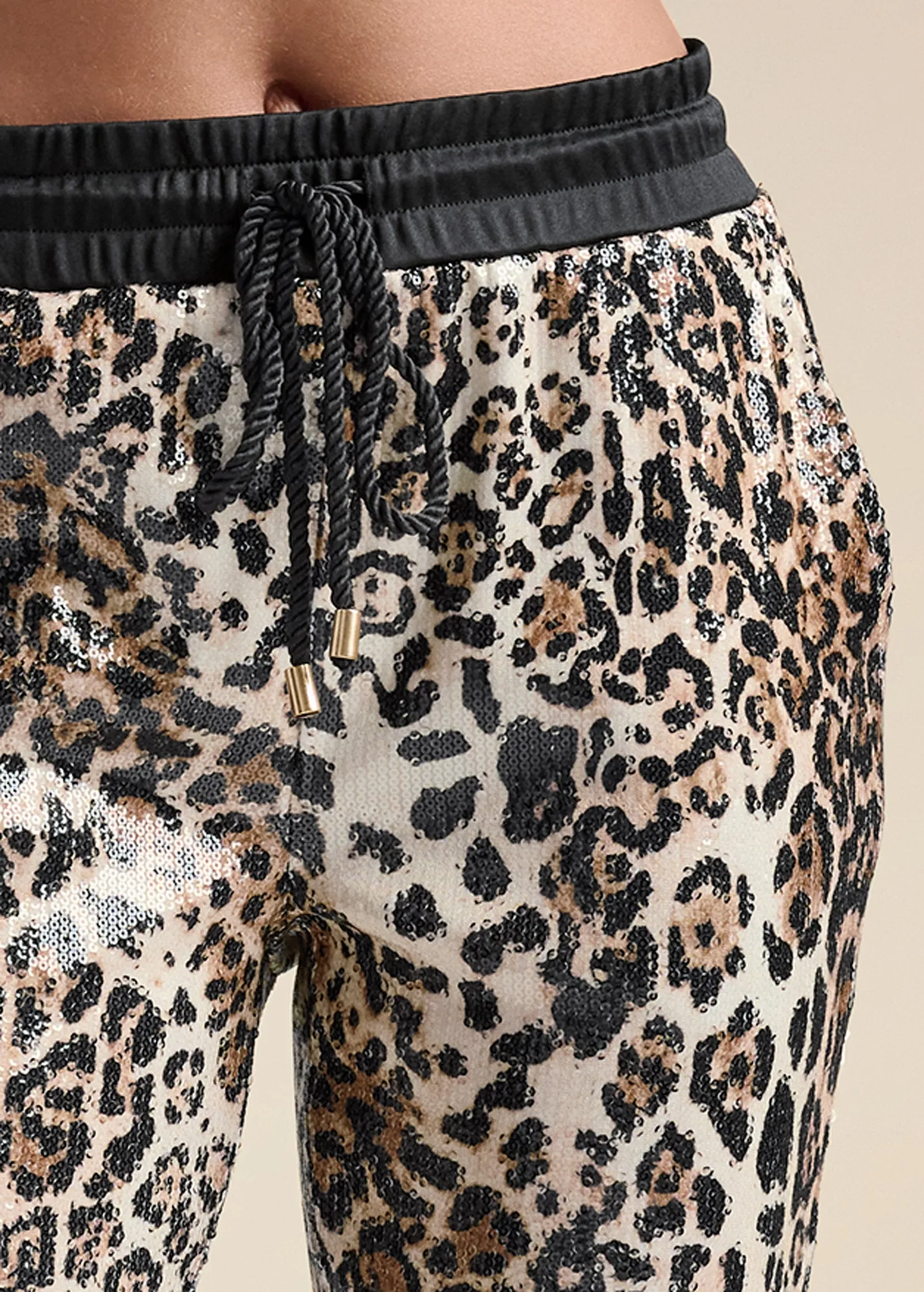 Sequin Jogger Pants - Brown Multi sold by VENUS product image thumbnail 4