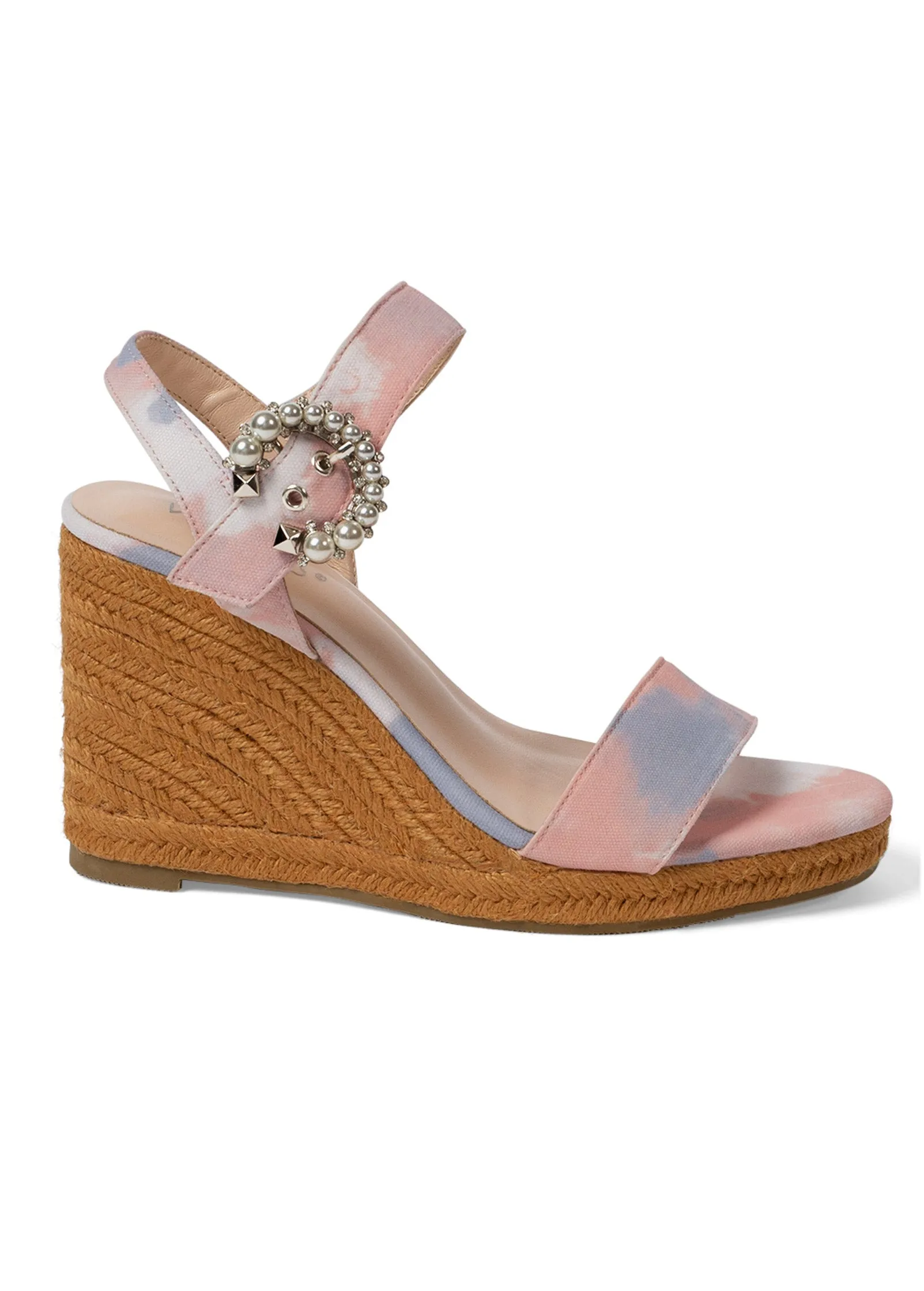 Tie-Dye Embellished Wedges - White Multi sold by VENUS product image thumbnail 2