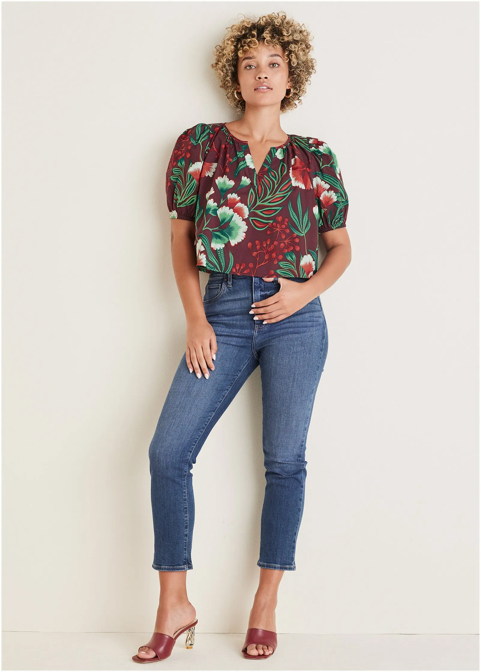 Chunky Chain Heel - Burgundy sold by VENUS product image thumbnail 5