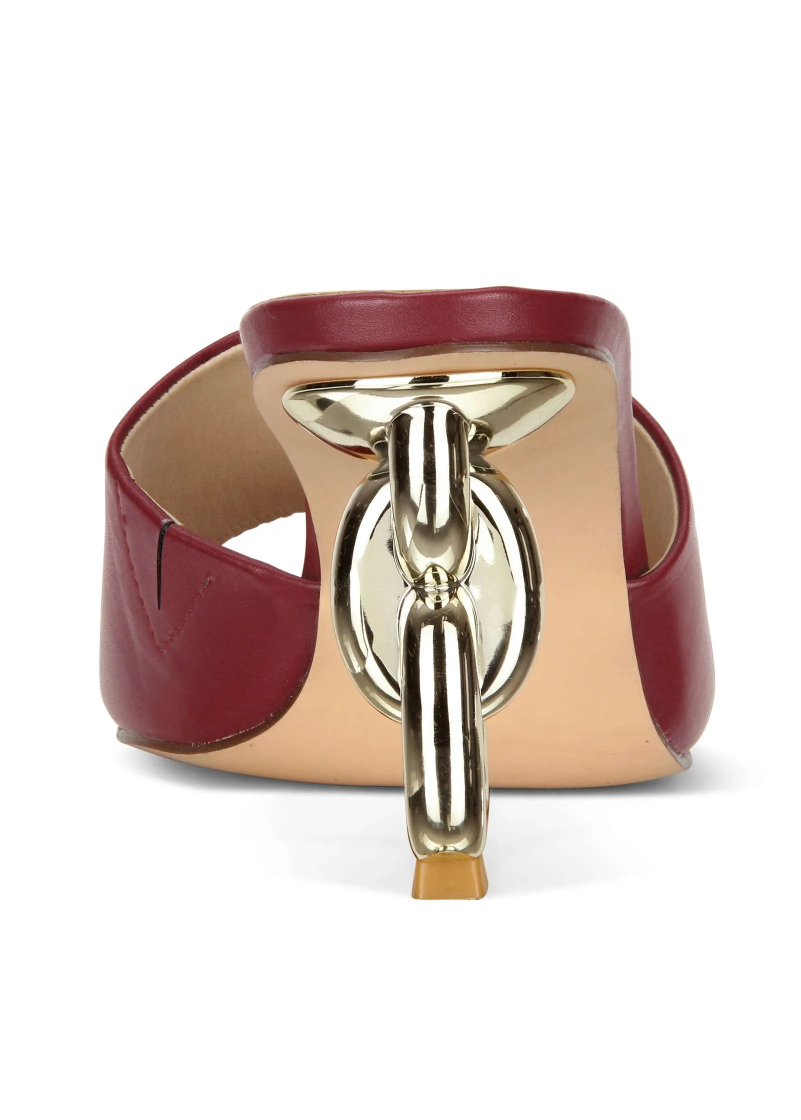 Chunky Chain Heel - Burgundy sold by VENUS product image thumbnail 4