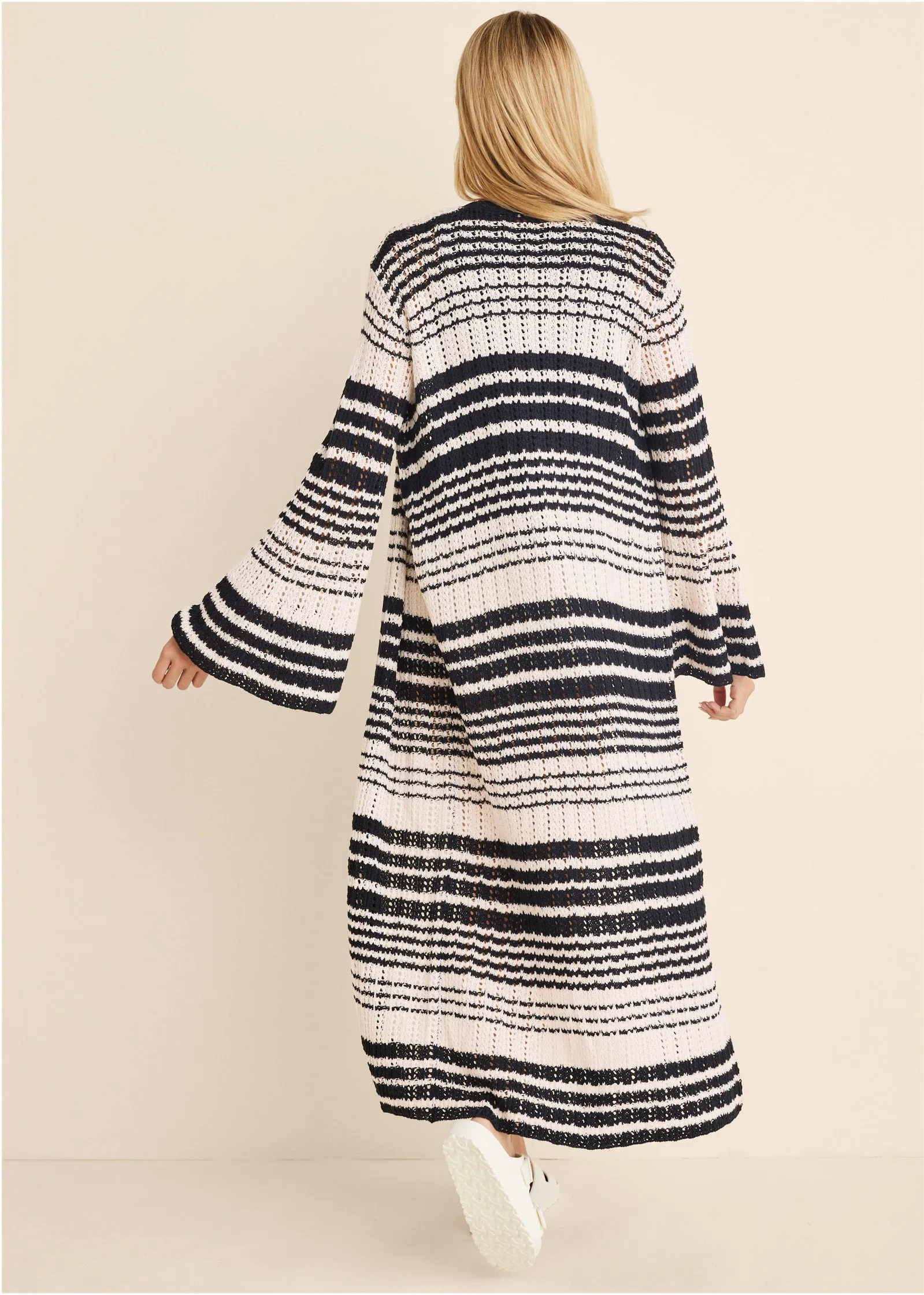 Stripe Duster - White Multi sold by VENUS product image thumbnail 2