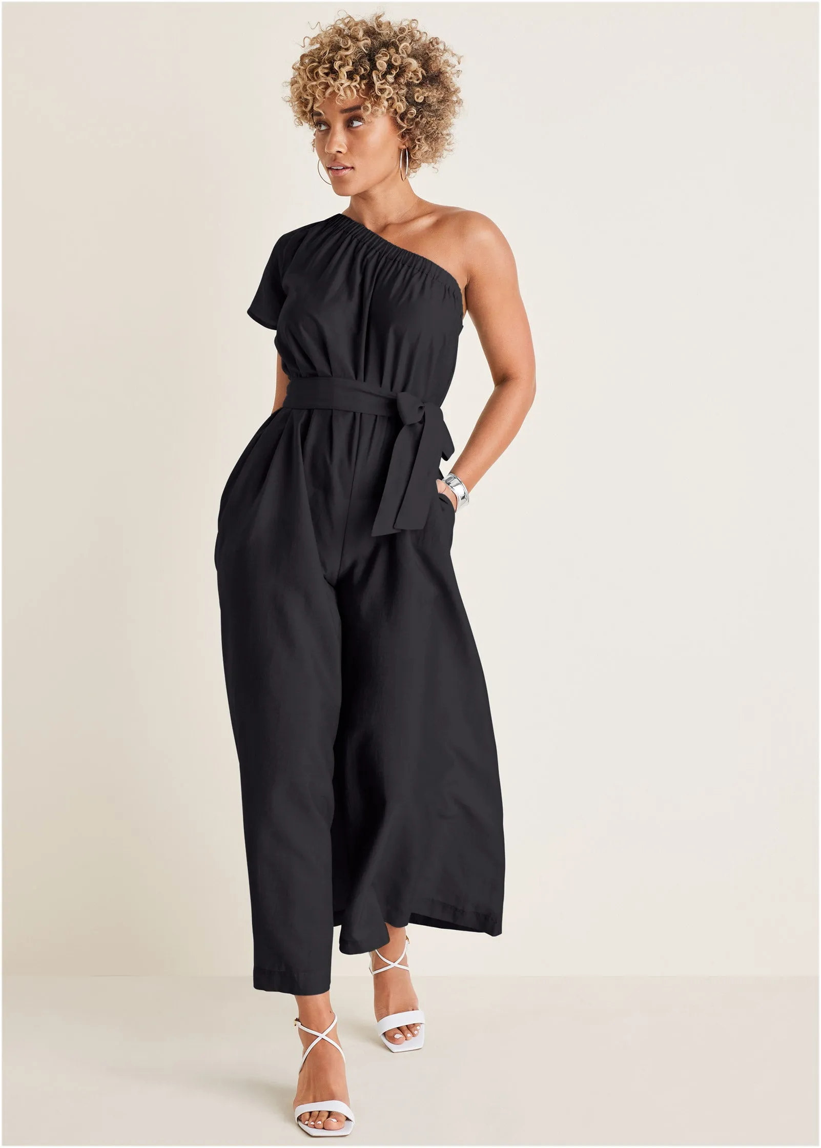 One Shoulder Jumpsuit - Black sold by VENUS product image thumbnail 5