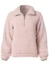 Cozy Sherpa Zip Sweatshirt - Peach Blush sold by VENUS