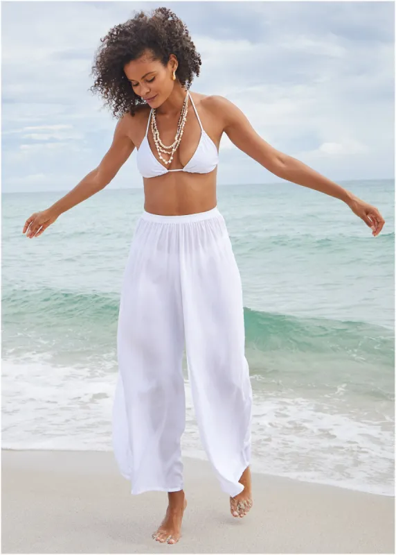 Palazzo Pant - Pearl White sold by VENUS