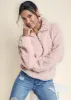 Cozy Sherpa Zip Sweatshirt - Peach Blush sold by VENUS