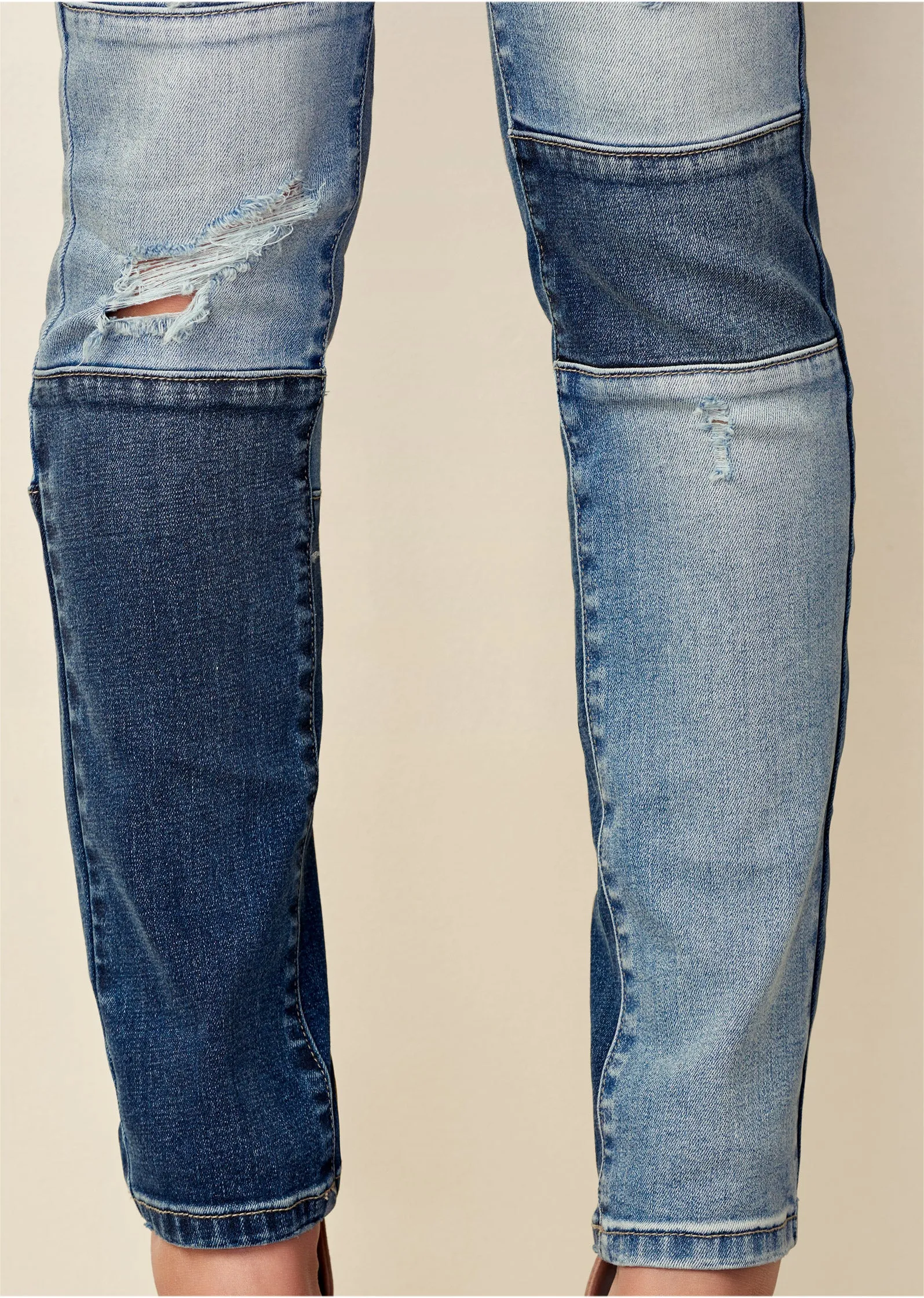 Distressed Patchwork Jeans - Medium Wash sold by VENUS product image thumbnail 5