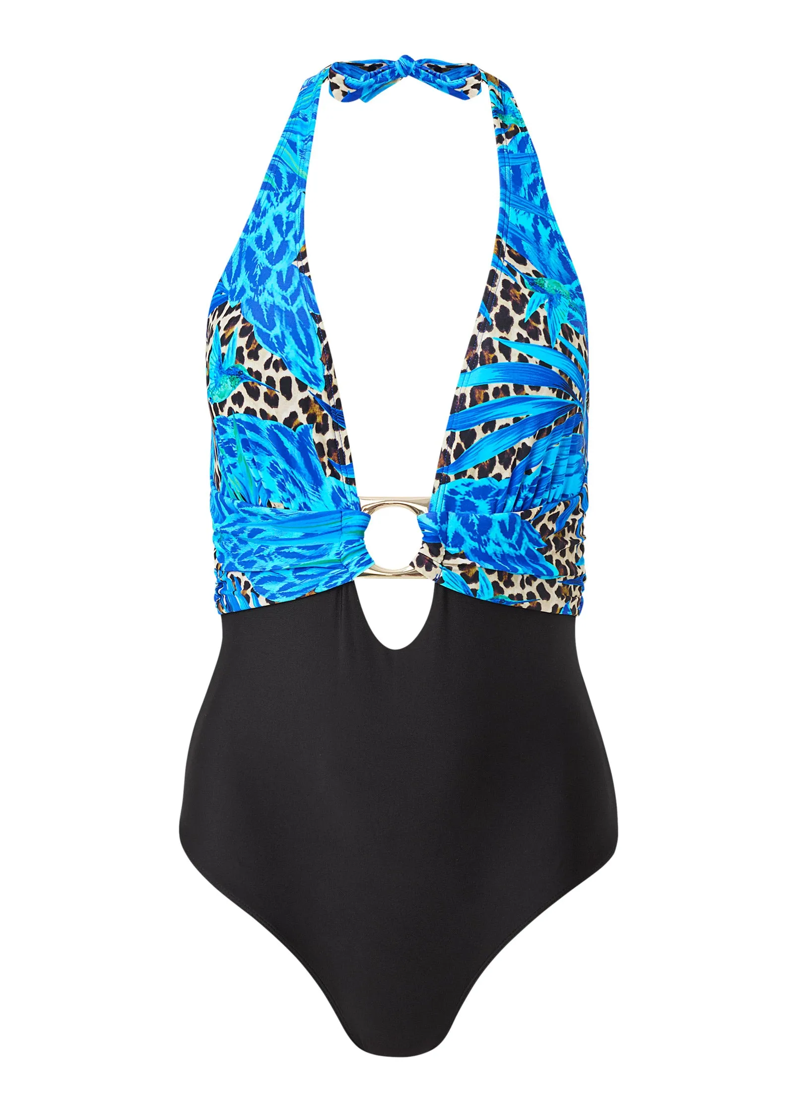 Plunging Halter One-Piece - Jungle Canopy sold by VENUS product image thumbnail 3