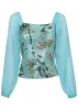 Printed sequin blouse - Light Blue Multi sold by VENUS