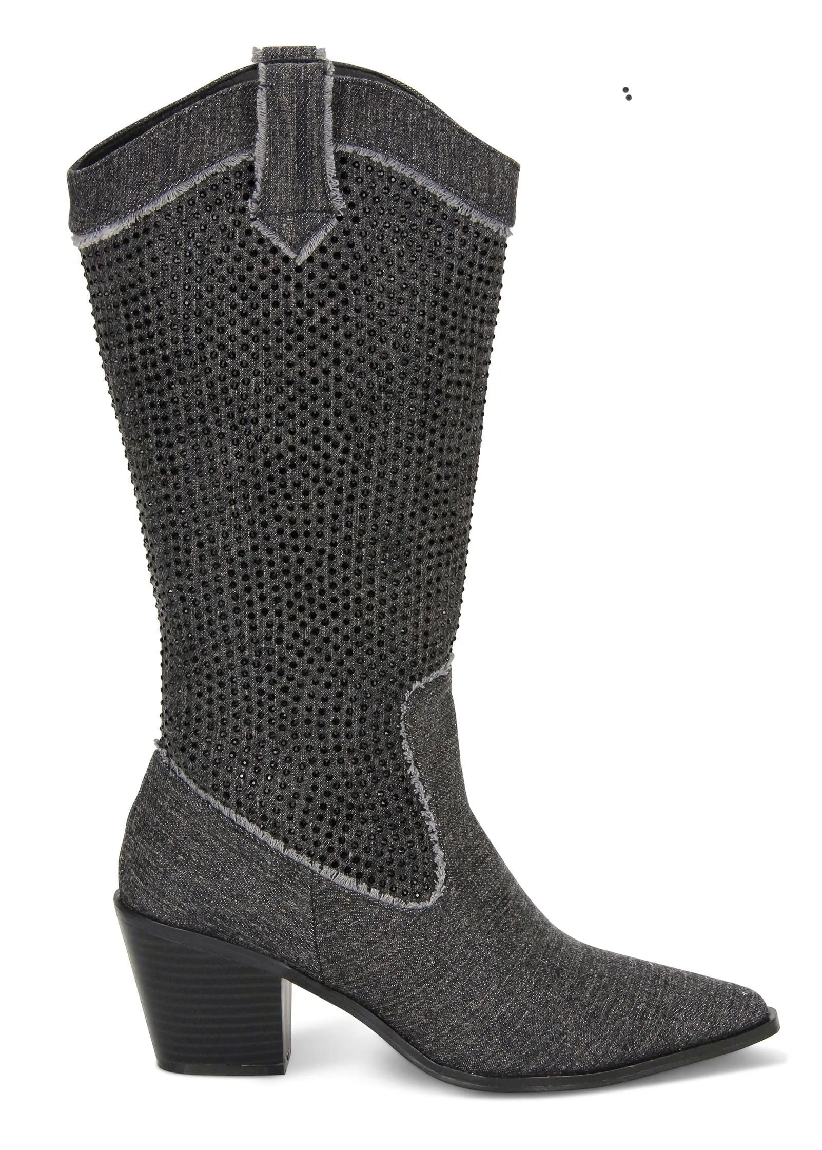 Embellished Cowboy Boots - Grey Denim sold by VENUS product image thumbnail 2