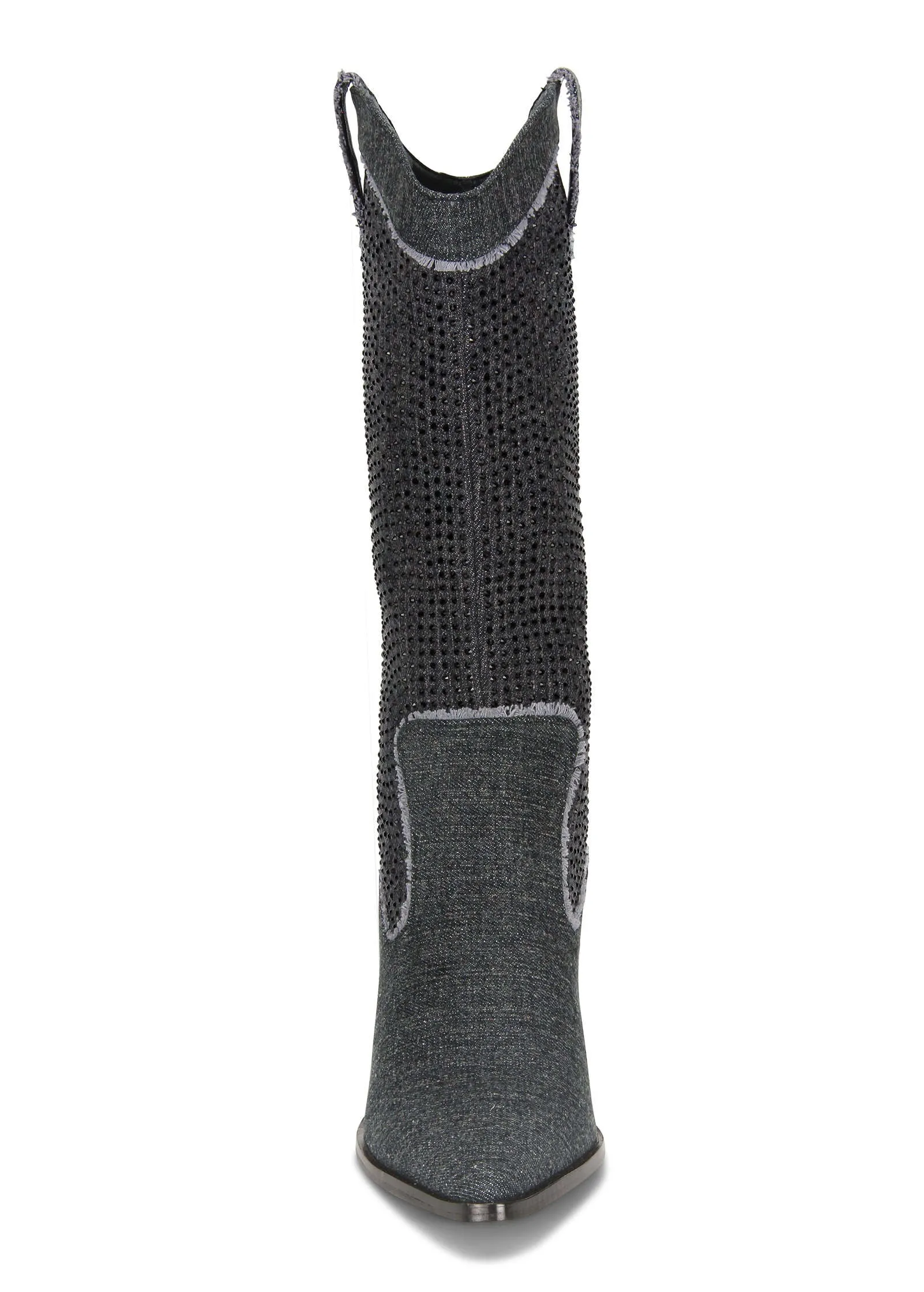 Embellished Cowboy Boots - Grey Denim sold by VENUS product image thumbnail 3