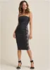 Lace Detail Bodycon Dress - Black sold by VENUS