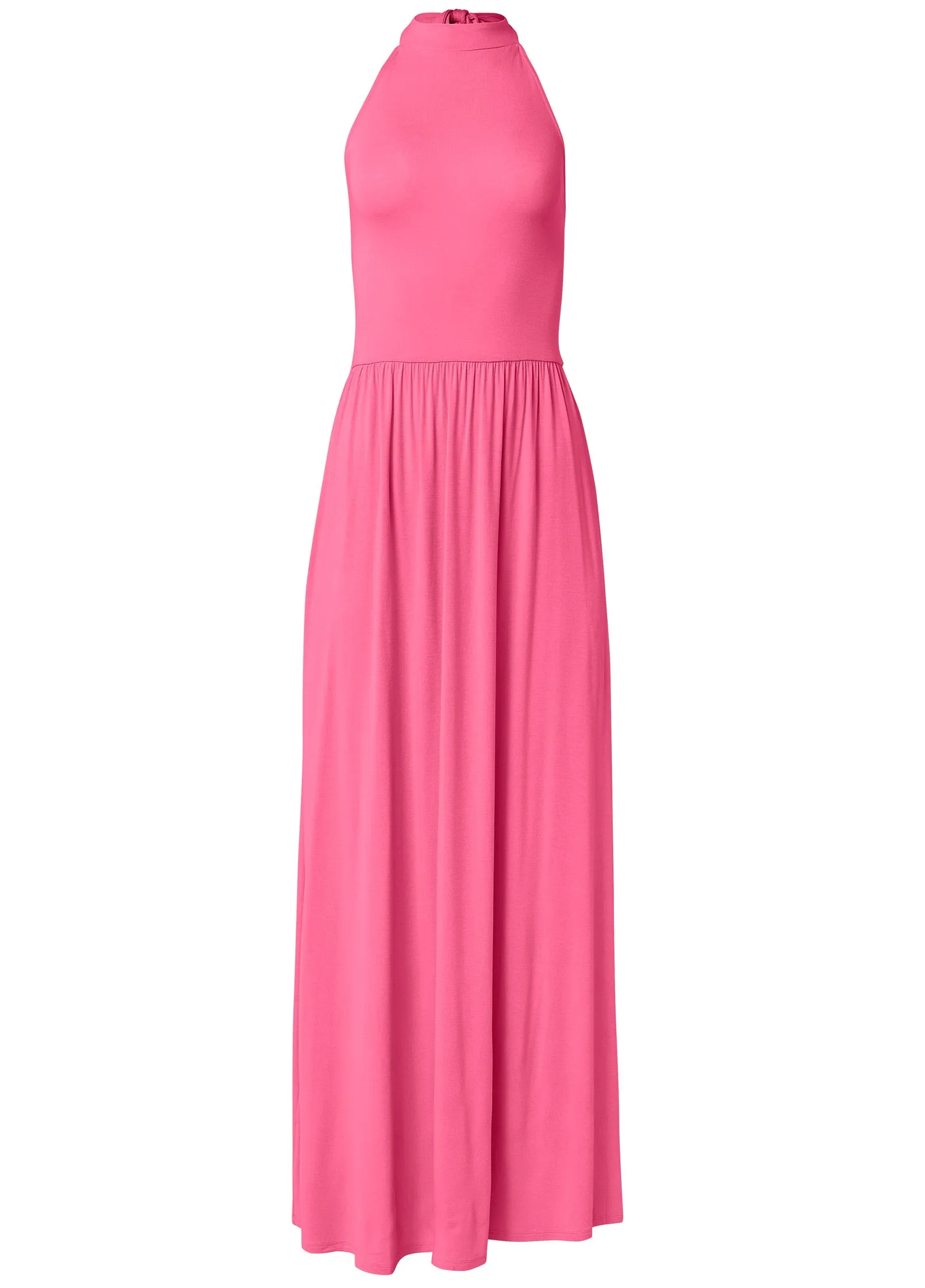 High Neck Maxi Dress - Hot Pink sold by VENUS product image thumbnail 3