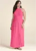 High Neck Maxi Dress - Hot Pink sold by VENUS