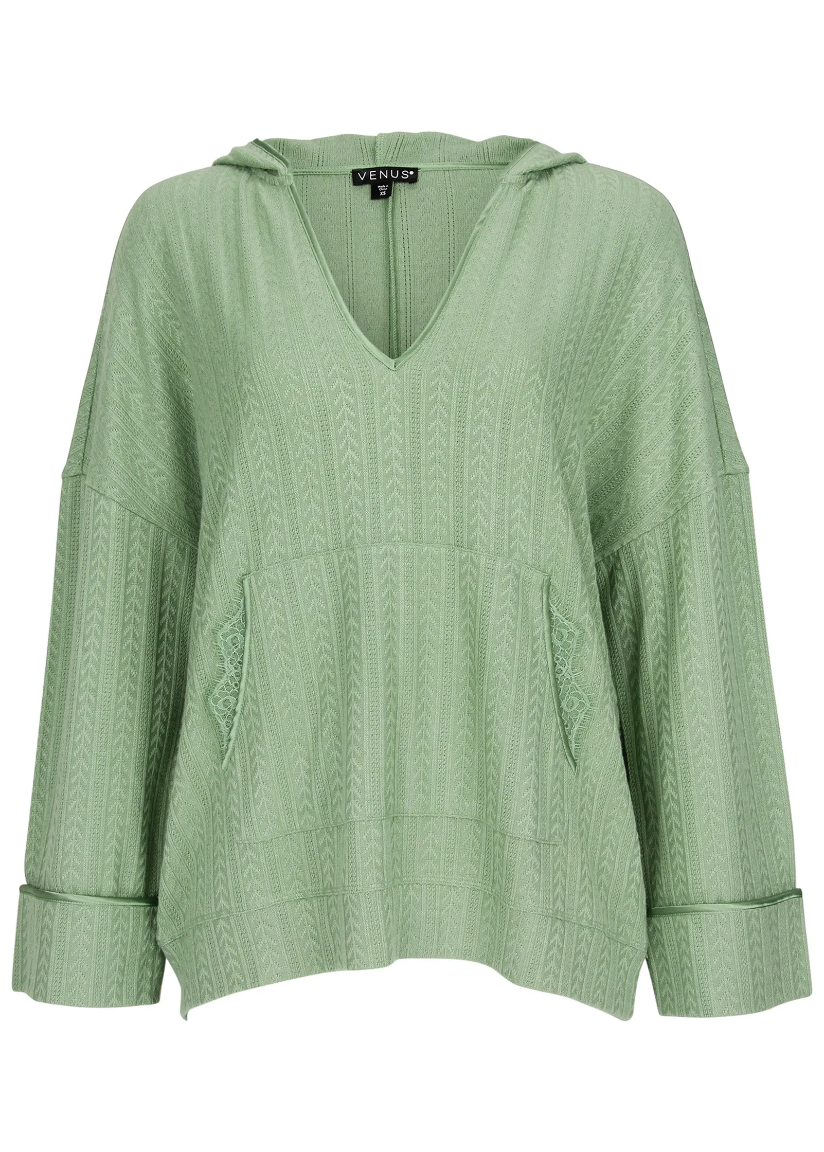Brunch Knit Hoodie - Basil sold by VENUS product image thumbnail 4