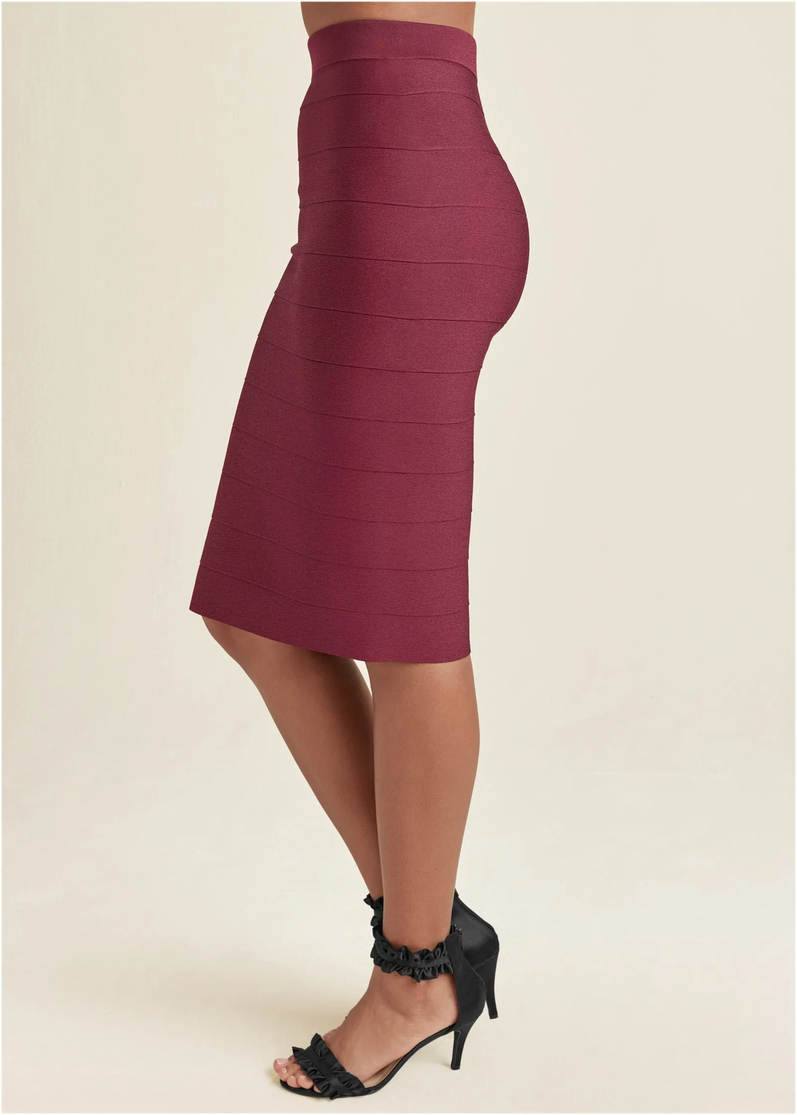Midi Bandage Skirt - Wine sold by VENUS product image thumbnail 3