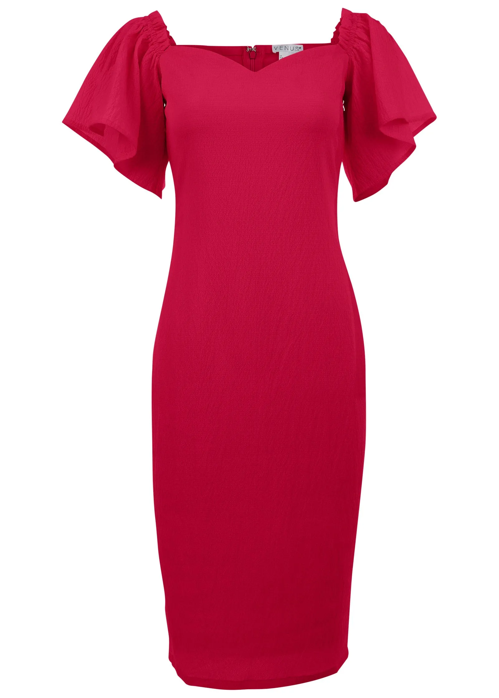 Sweetheart midi dress - Red sold by VENUS product image thumbnail 4