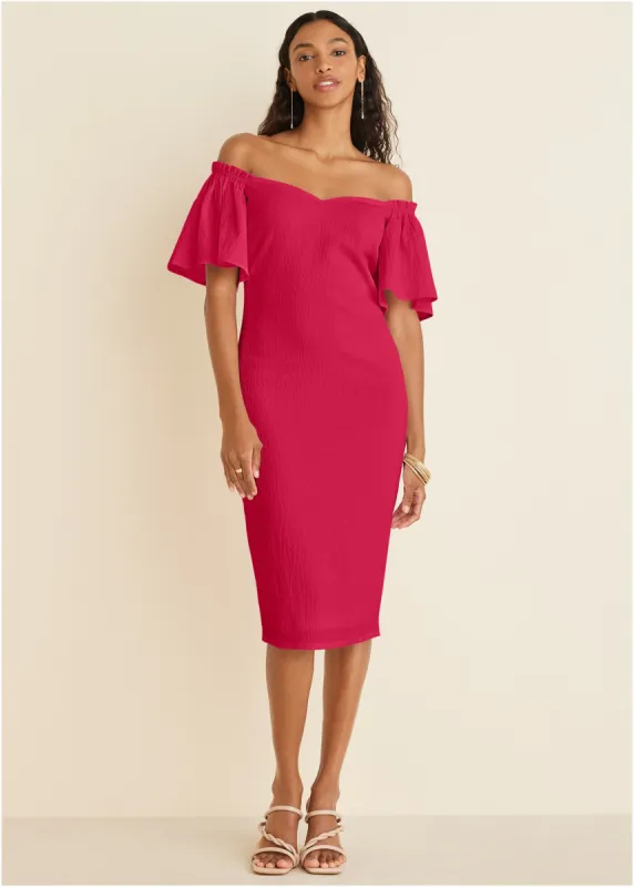 Sweetheart midi dress - Red sold by VENUS
