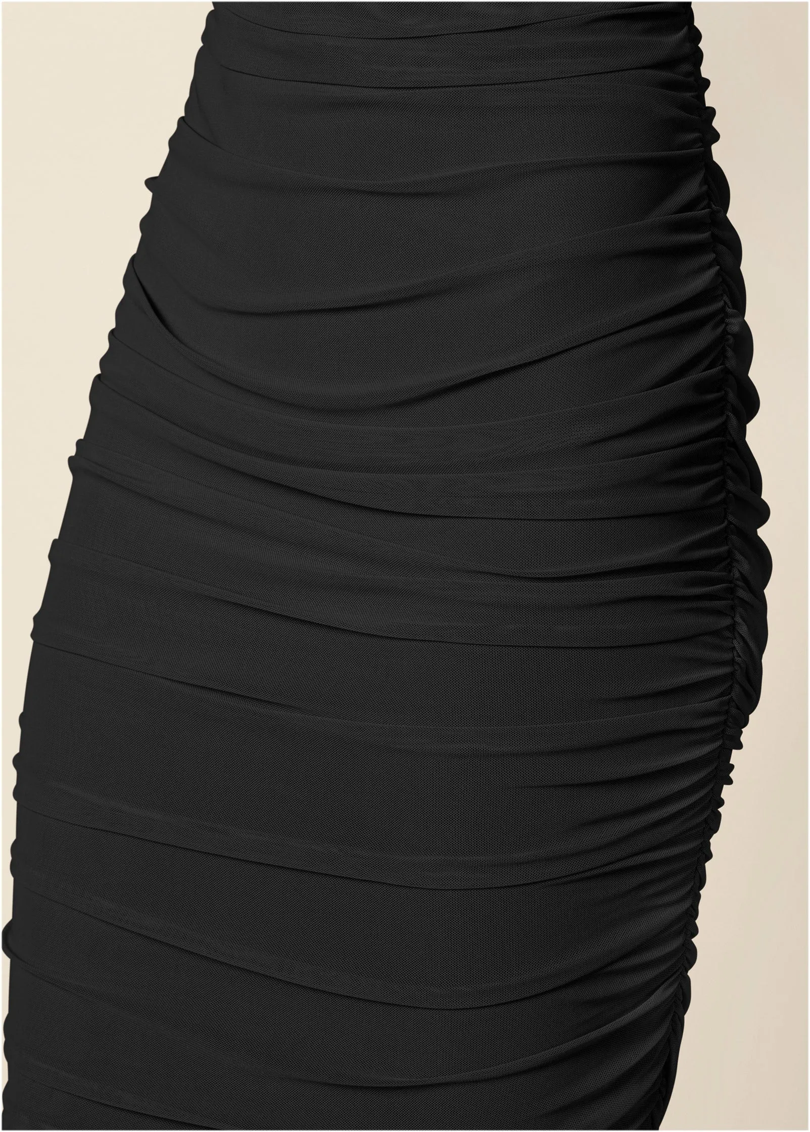 Ruched Mesh Bodycon Dress - Black sold by VENUS product image thumbnail 3