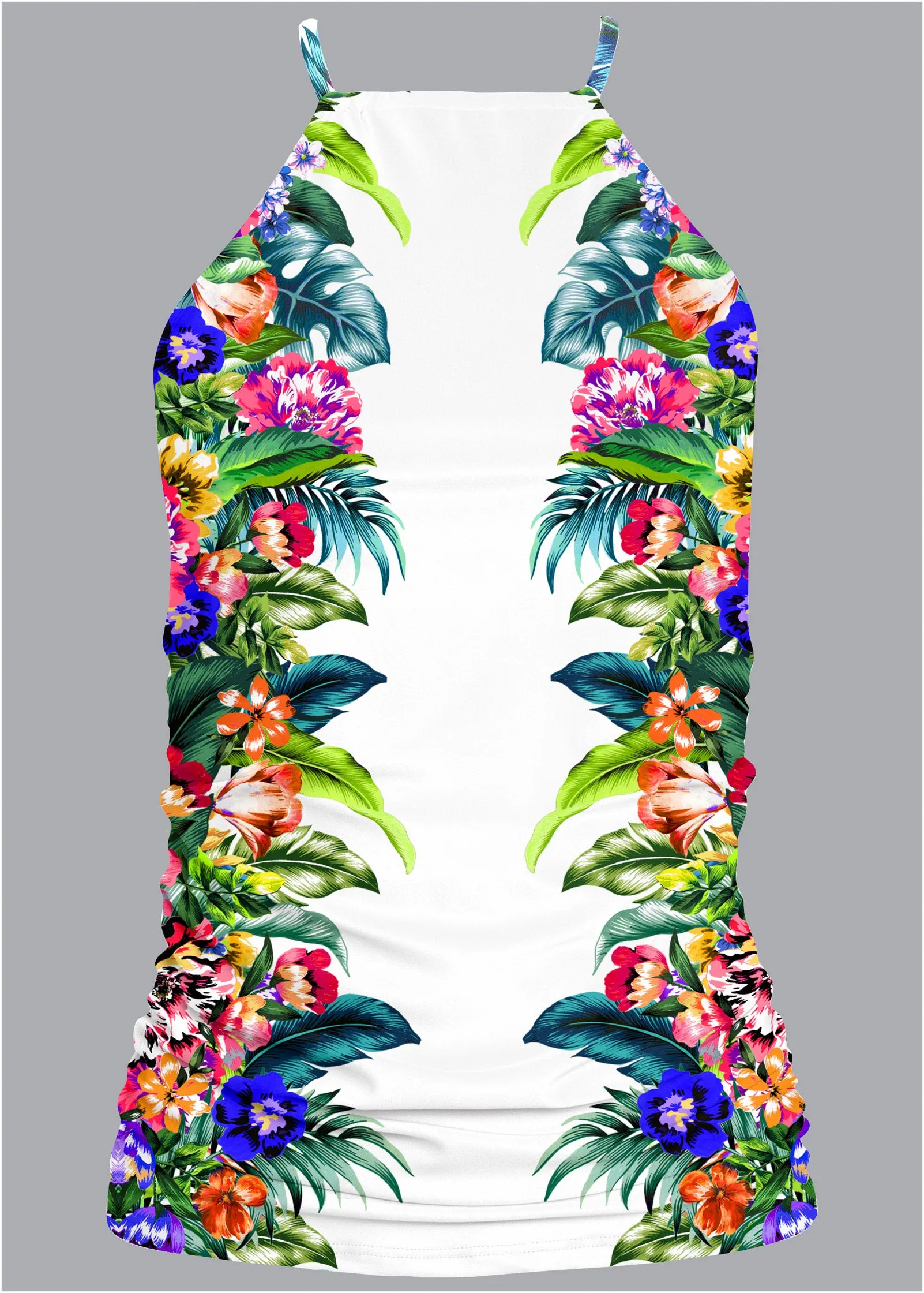Ruched Side Halter Tankini - Tropical Escape sold by VENUS product image thumbnail 5