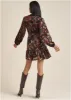 Burnout Velvet Mini Dress - Black Multi sold by VENUS