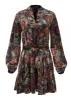 Burnout Velvet Mini Dress - Black Multi sold by VENUS