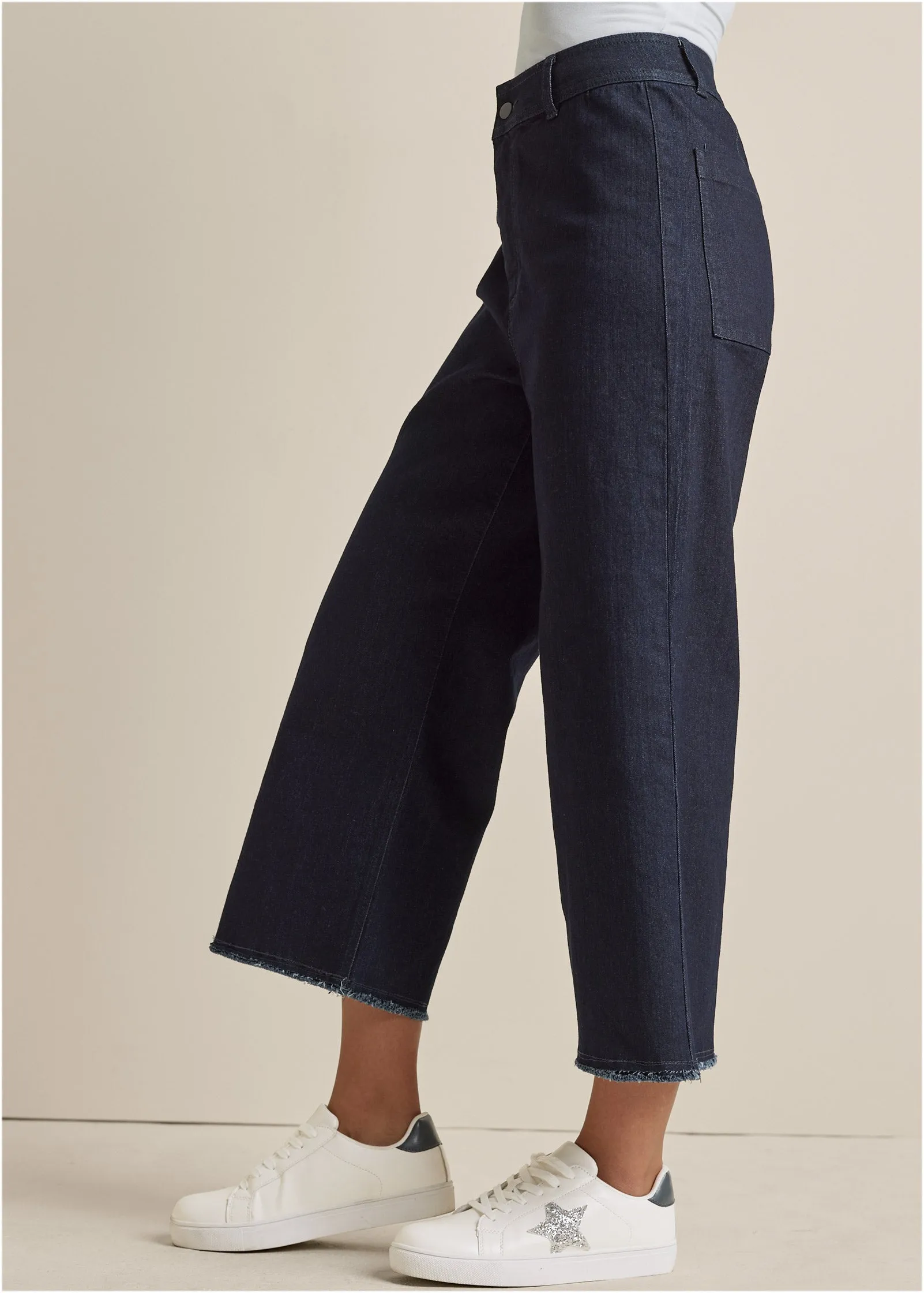 High Rise Wide Leg Jeans - Dark Wash sold by VENUS product image thumbnail 3